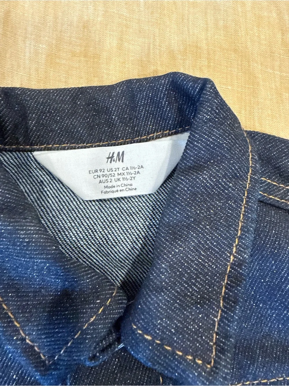 H&M Kids Navy Blue Denim Jacket and Skirt Set